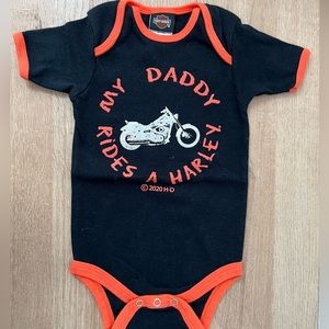 Harley-Davidson Boys Baby Creeper Onesie My Daddy Rides a Harley
